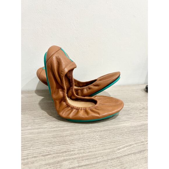 Tieks Nappa Leather Slip On Round Toe Ballet Flats Chestnut Women's Size US 7 - Picture 6 of 8